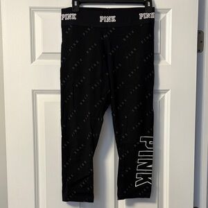 PINK Victoria's Secret Black Logo women’s leggings